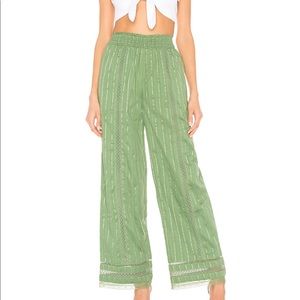 Tularosa x Revolve Highwaisted Green Pants Size S